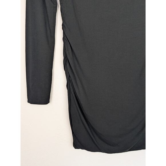 Oh Polly Fia Dress Ruched Off Shoulder Modal Mini LBD Sexy Glam Black Size M - Picture 6 of 13